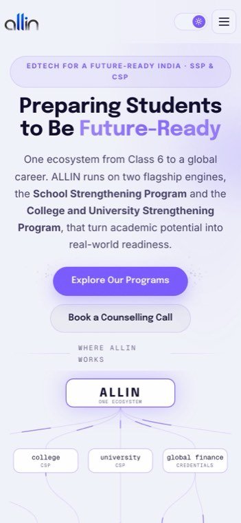 ALLIN on mobile