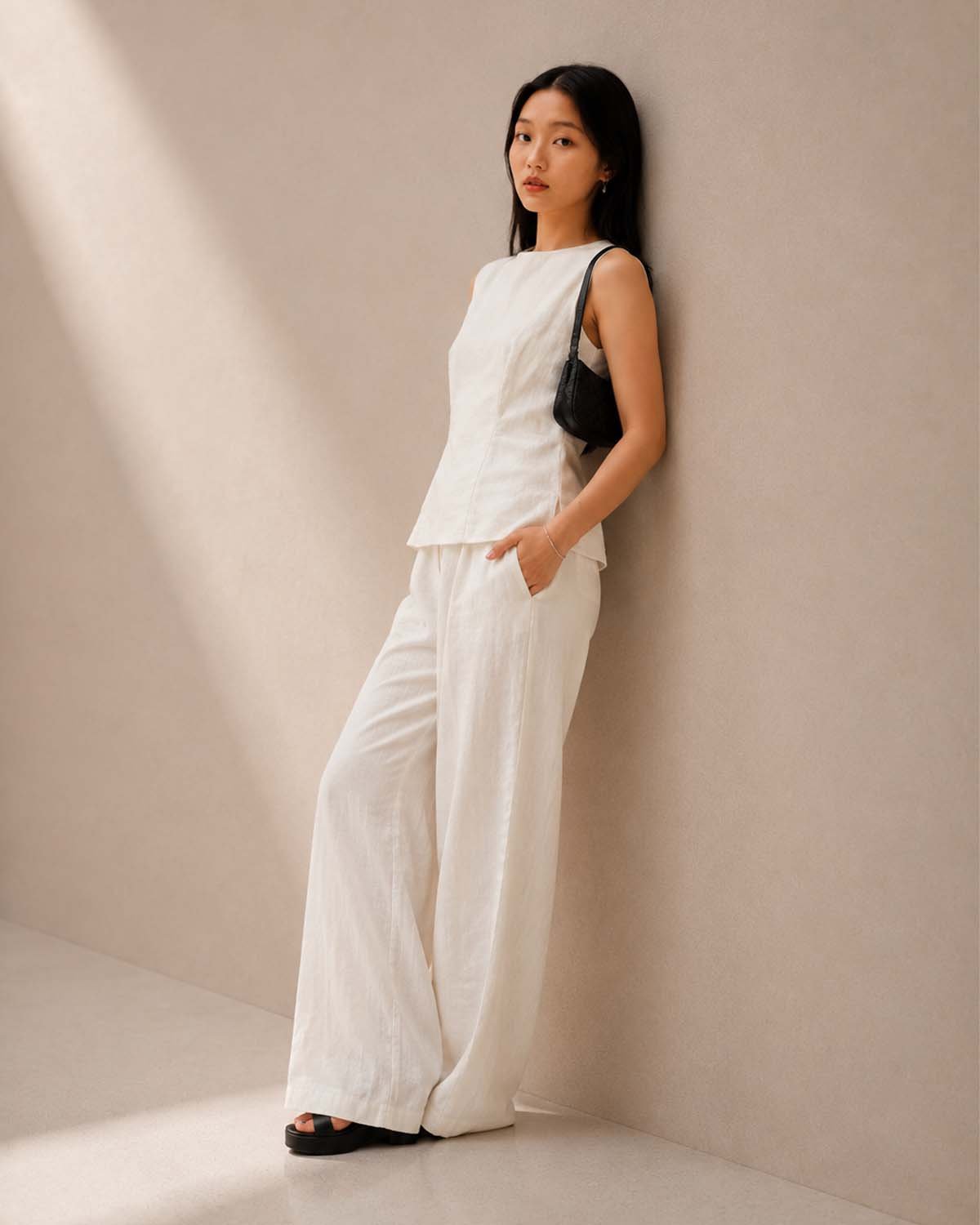 Fashion Editorial — Six looks, one cyclorama, one shaft of light.
